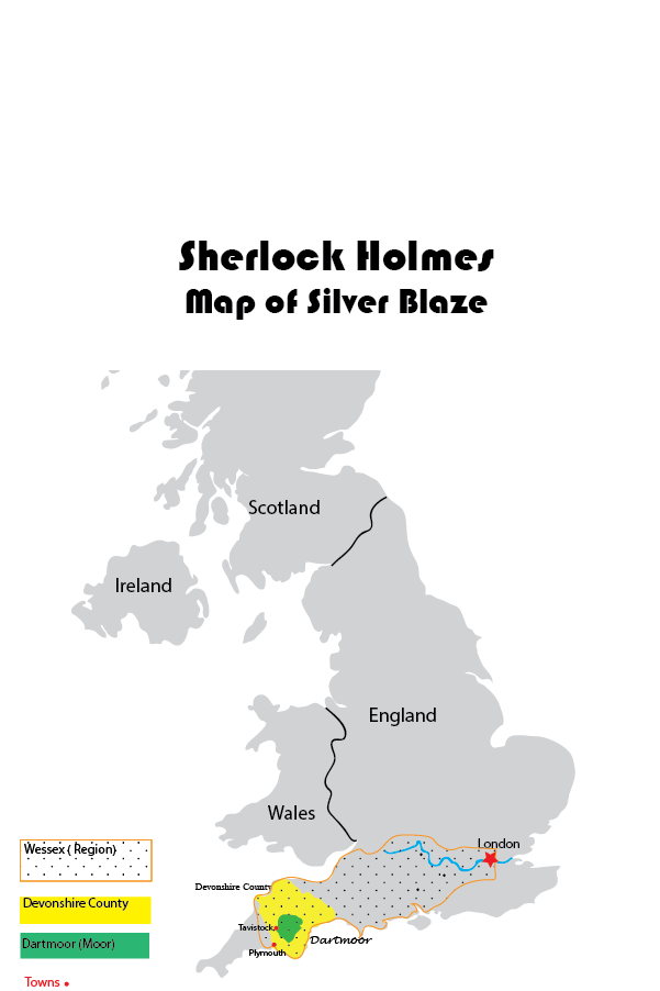 Sherlock Holmes Silver Blaze Map