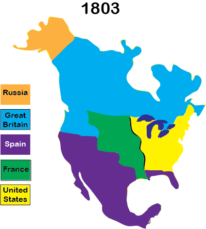 Color Map of Louisiana Purchase