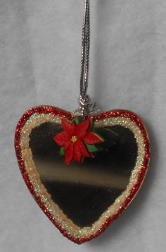 Heart Shaped Mirror Ornament