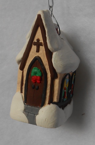 Ceramic Church Ornament